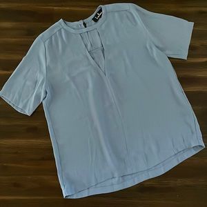 Lulu's Simply Sophisticated Light Blue Cutout Top Small